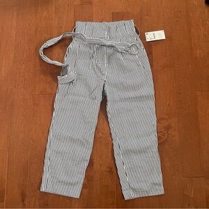 Zara Striped Trousers with Buckle Belt